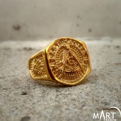 Gold plated hot sale masonic rings